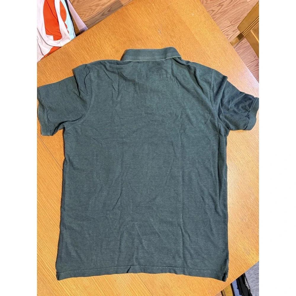 Banana Republic‎ Polo Shirt XL Tall Green Organic Cotton Pique Logo